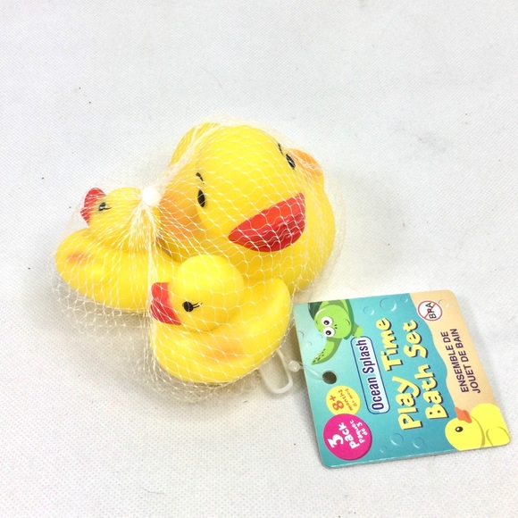 Ocean Splash Play Time Bath Set, Pk. Of 3 Rubber Ducks. - Picture 2 of 6